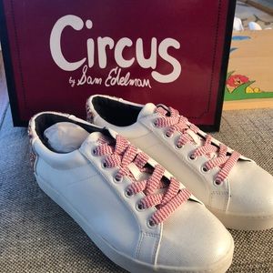 Sam Edelman white leather sneakers NIB